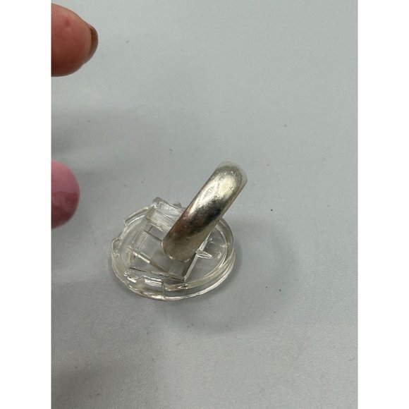 Solid Sterling Silver Band Ring Plain No Design Domed Size 11 Minimalist Ring - Picture 7 of 8